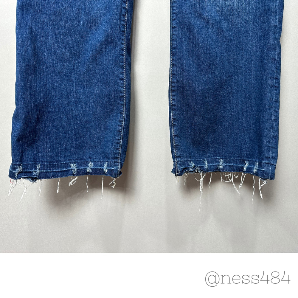 Torrid Mid Rise Slim Boot‎ Jeans Dark Wash Stretch Distressed Hem Women 22R - Picture 3 of 7